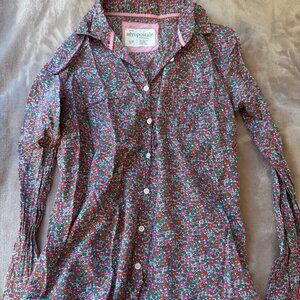 Aeropostale Fitted Floral Button Down Shirt